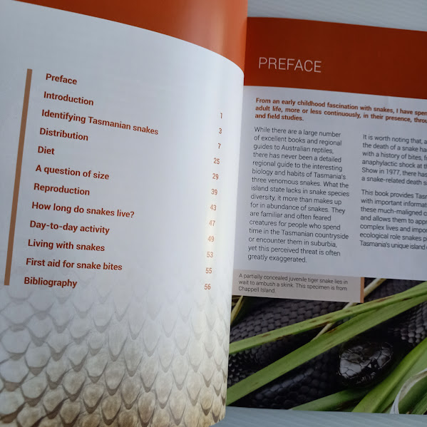 Snakes of Tasmania contents