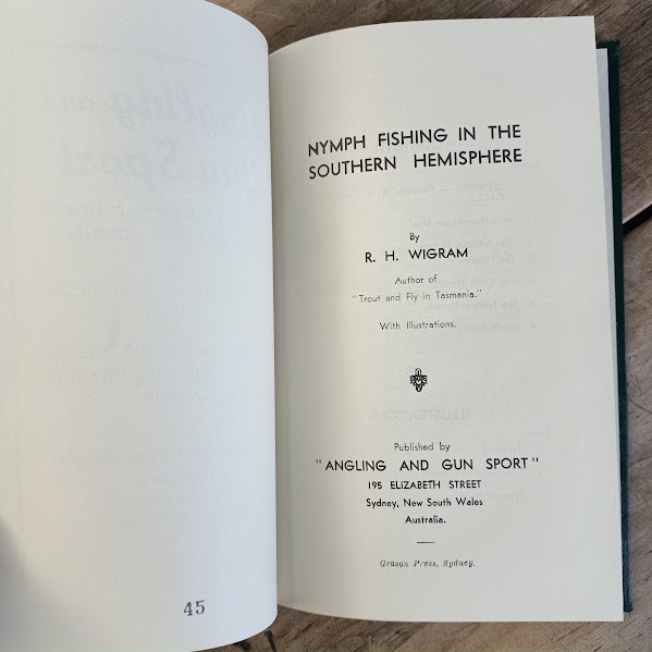 Title page of Nymph Fishing in the Southern Hemisphere RH Wigram