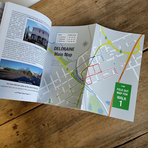 Fold Out map from In Pioneers' Footsteps exploring Deloraine and Meander Valley