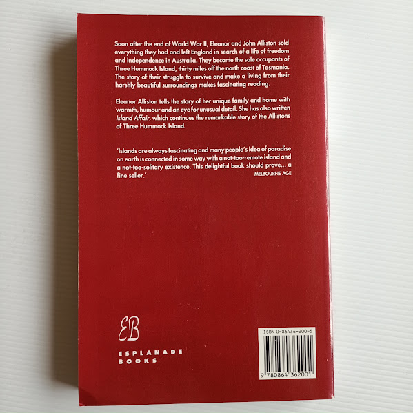 Back cover of Escape to an Island by Eleanor Allison