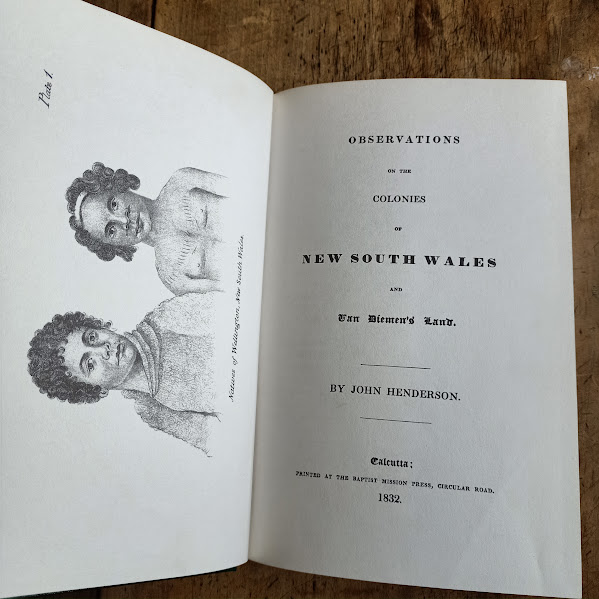 Title page of John Henderson's Observations of the colonies of NSW and Van Diemen's Land