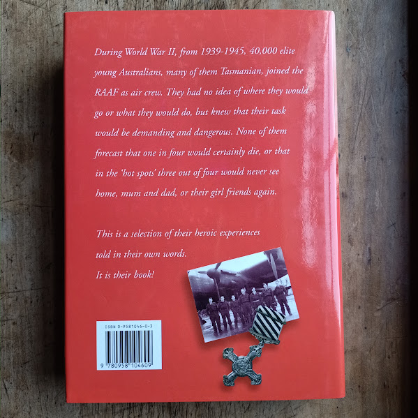 Back cover of Tasmanians at War in the Air 1939-45