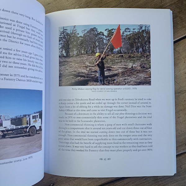 Sample page from Half A Lifetime Tasmanian forestry memoir