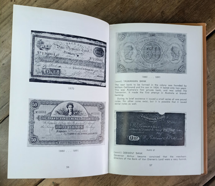Sample page of notes from Coins and Tokens of Tasmania by Roger McnNeice