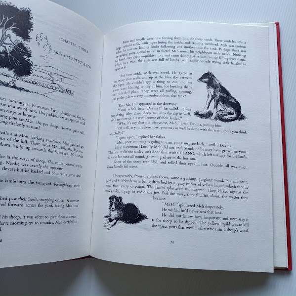 Sample illustrated page from Adventures at Powranna