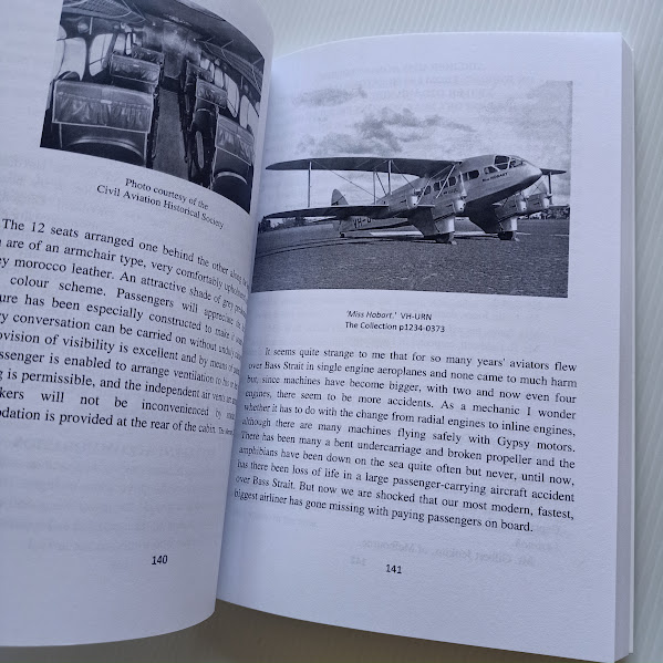 Sample page showing Miss Hobart from Flying Bass Strait by James R Boag