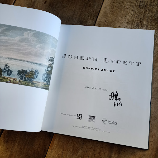 Signature page from Joseph Lycett Convict Artist