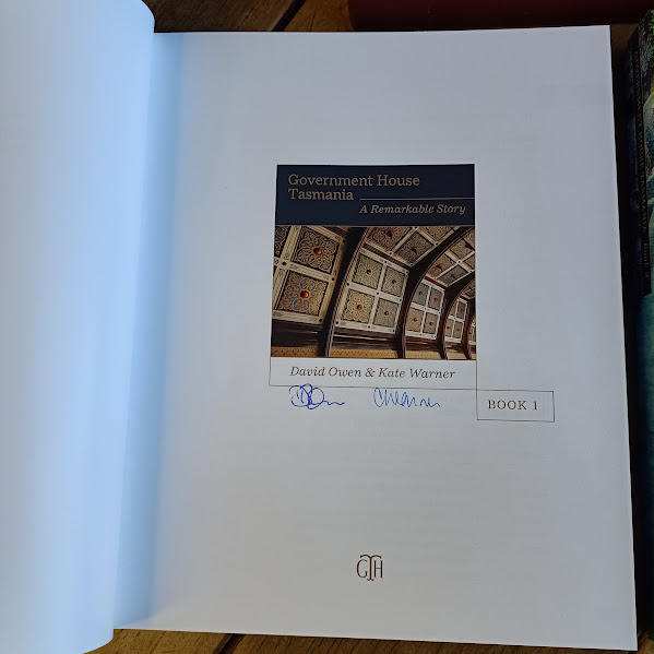 Signature page from Government House Tasmania