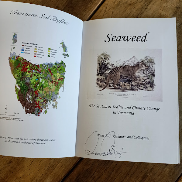 Signature page from Seaweed - the Status of Iodine and Climate Change in Tasmania