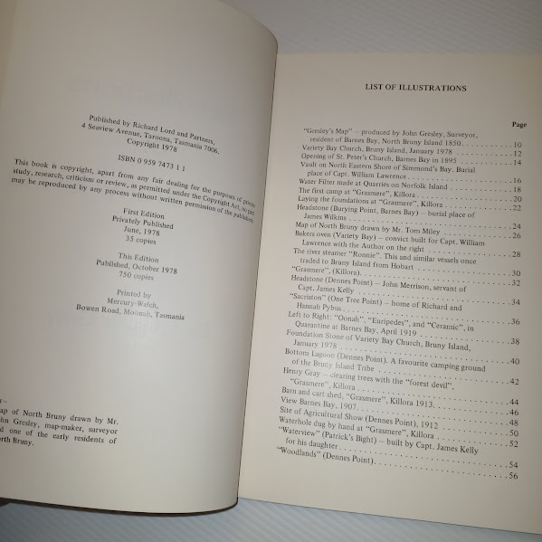Contents Recollections of North Bruny Island
