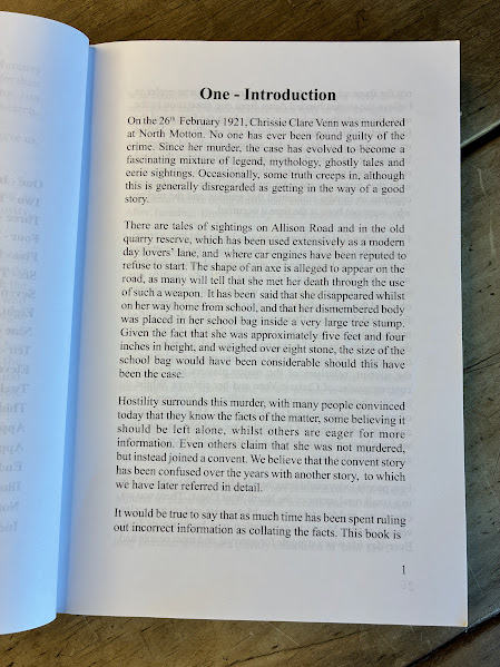 Opening page of Chrissie Venn - Suffer Little Children