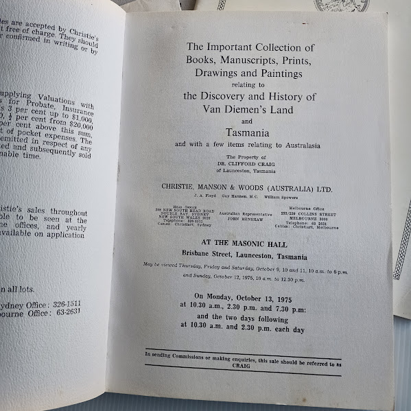 Title Page Clifford Craig auction catalogues