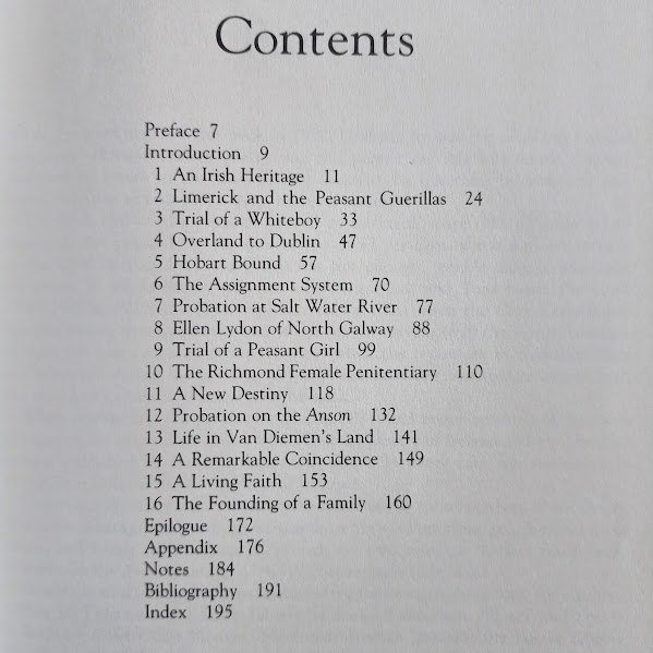 Contents page To Hell or To Hobart hardcover