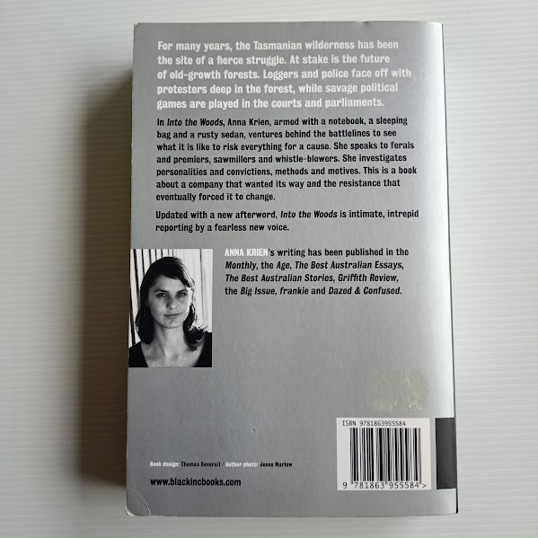 Back cover Anna Krien Into the Woods