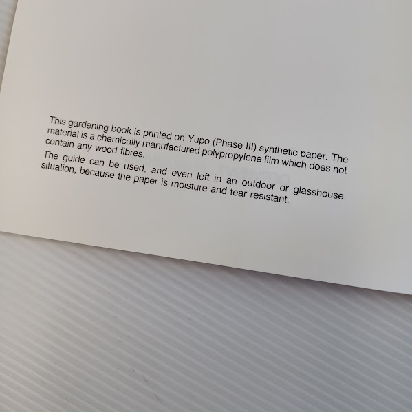 Technical detail of page type Peter Cundall year round gardening book