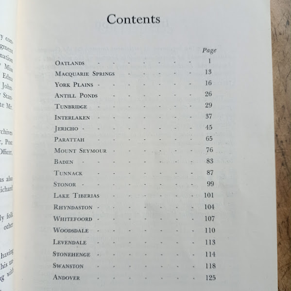 Contents of Weeding's A History of the Lower Midlands, Tasmania