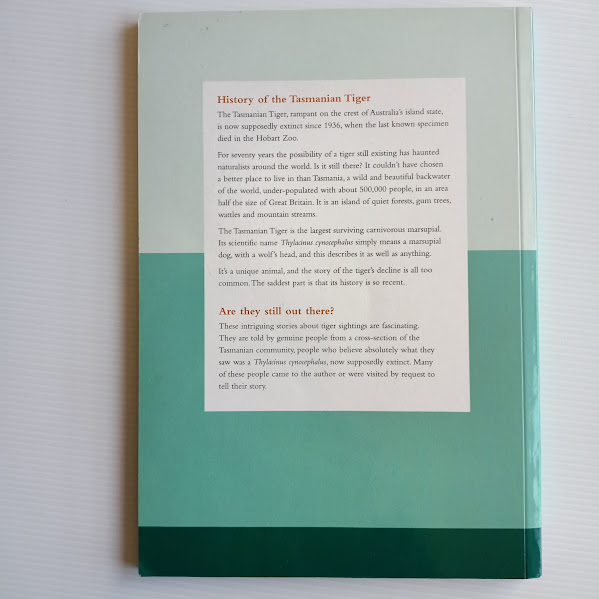 Tasmanian Tiger Alive and Well back cover