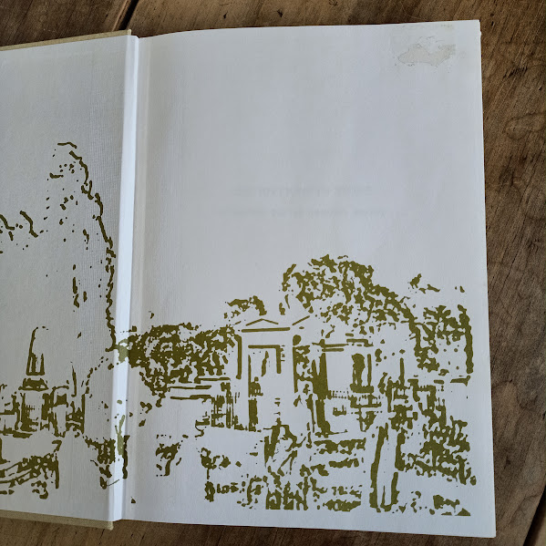 Damaged endpaper Inscriptions in Stone St'David's Burial Ground book