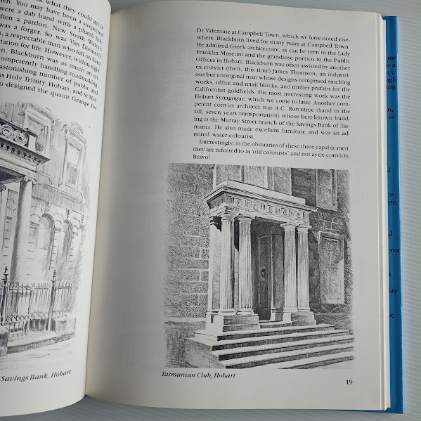Sample page from Tasmania We Love showing Cedric Emanuel Hobart sketch