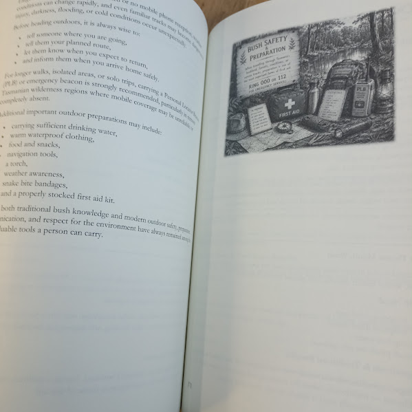 Sample page of bush first aid in Tasmanian Herbal Apothecary