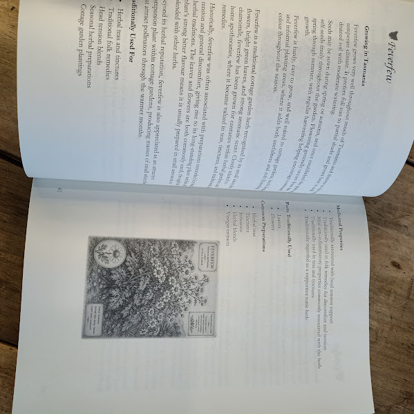 Sample page in Tasmanian Herbal Apothecary