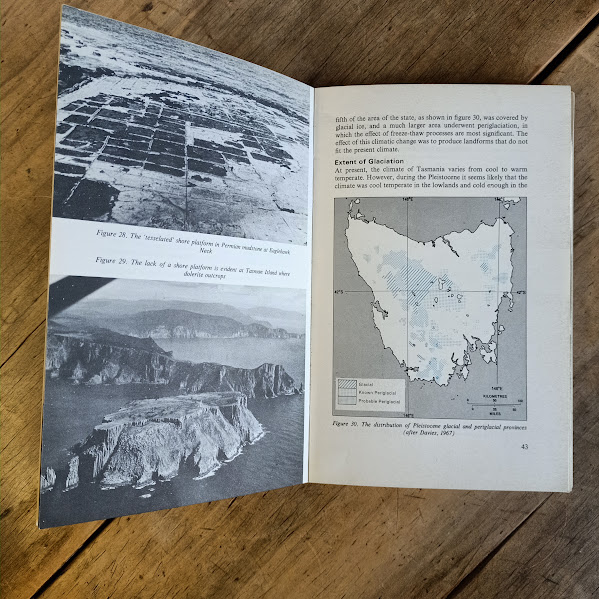 Sample illustrated page of Geology and Lanscape of Tasmania book