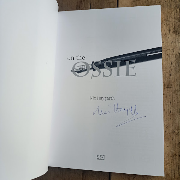 Signature page from On the Ossie book osmiridium mining history book