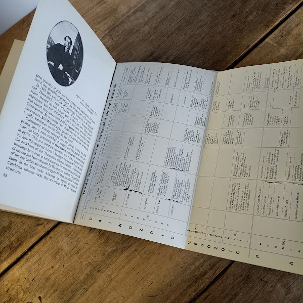 Fold-out chart from Geology and Lanscape of Tasmania book