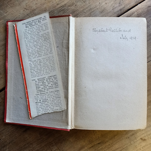 The Australians final campaign flyleaf remnant and name