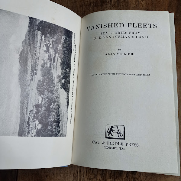 Title page from Vanished Fleets by Alan Villers 1974 edition HCDJ