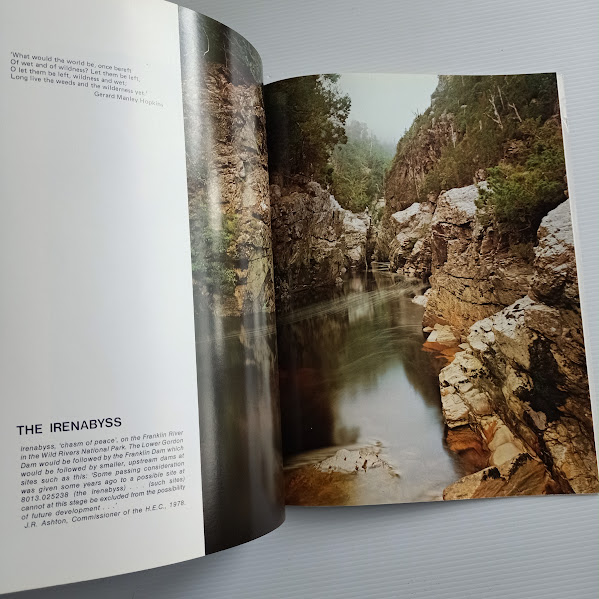 Sample photo showing Irenabyss The Franklin & Lower Gordon Rivers, a Wilderness Pictorial booklet