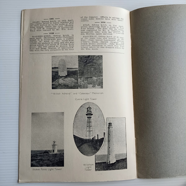 Illustrated page of Echoes of the Past Shipping Disasters on King Island