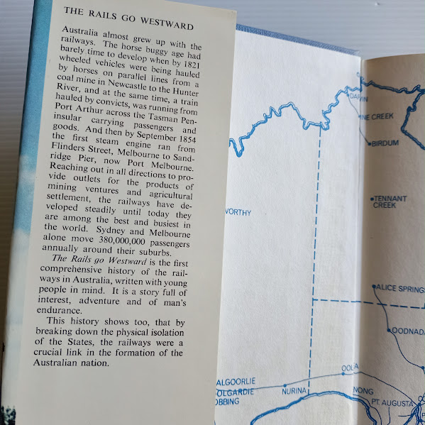 Front flap from The Rails Go Westward by Patsy Adam Smith