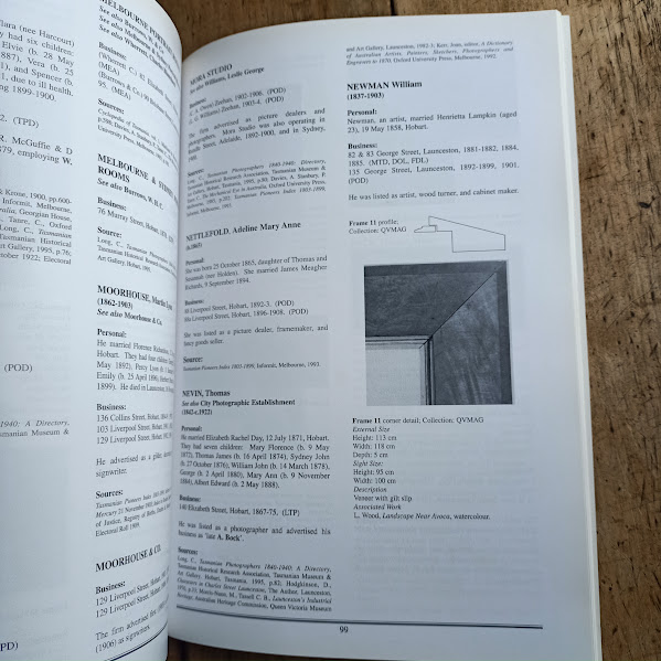 Sample page 2 from Tasmanian Framemakers Directory