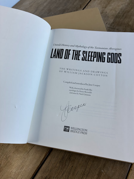 Signature page of The Cotton Papers - Land of the Sleeping Gods