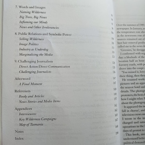 Contents page 2 of 2 for Giving Ground