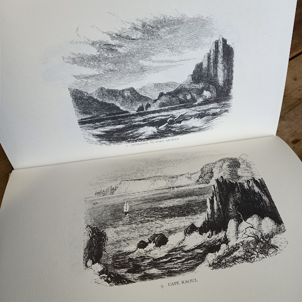 Entrance Port Arthur and Cape Raoul from Louisa Anne Meredith My Home in Tasmania 1979 ed