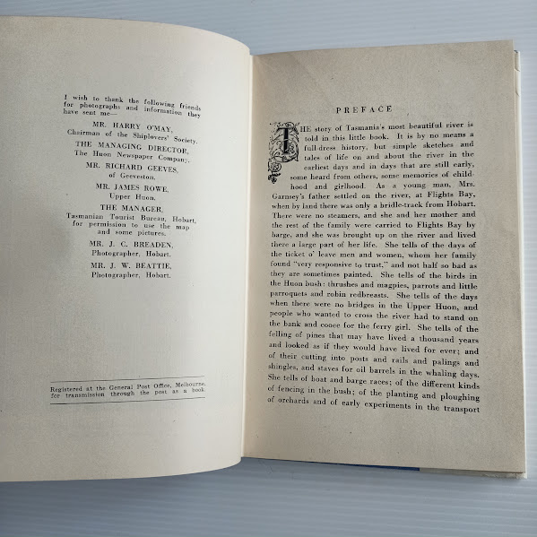 preface of Romance of the Huon River c1945