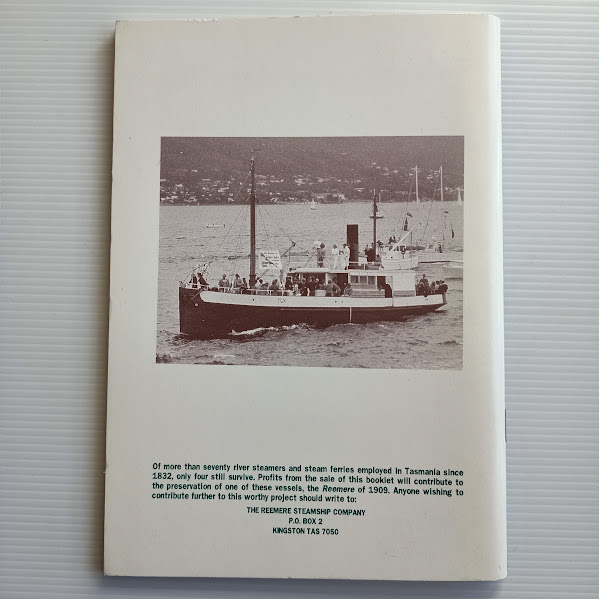 Back cover of A Steamship for Hobart SS Reemere