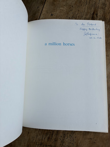 Gift inscription in A Million Horses