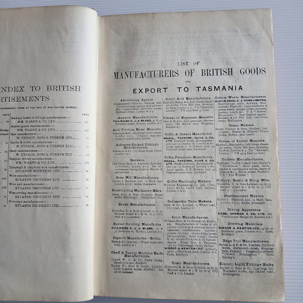 Sample page1 Tasmania Post Office Directory 1925
