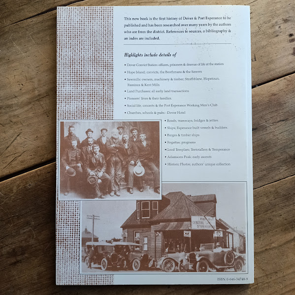 back cover History Dover Port Esperance Vol 1