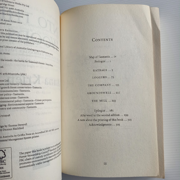 Contents Anna Krien Into the Woods