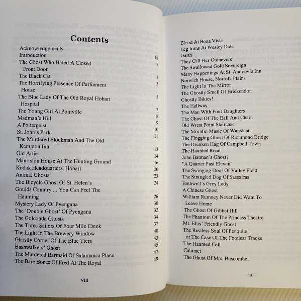 Contents page 1 Ghostly Tales of Tasmania
