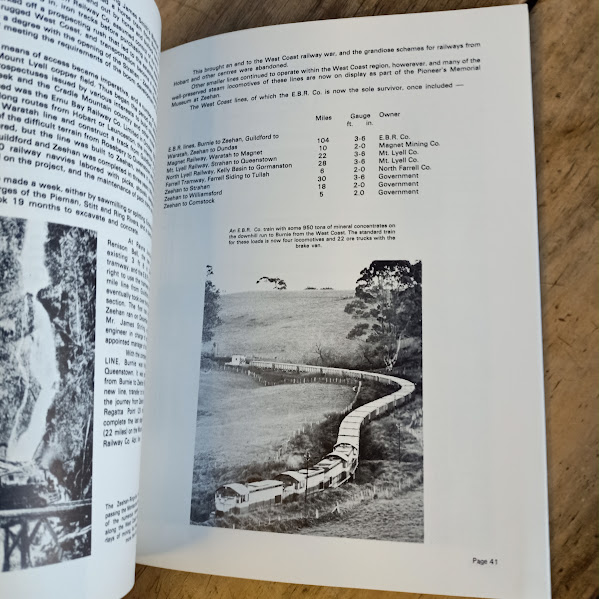 Illustrated page of 100 Years of Western Tasmanian Mining