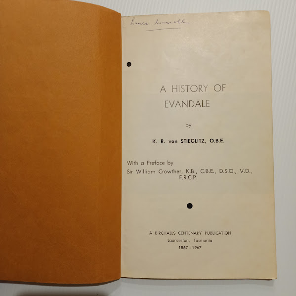 history of evandale title page