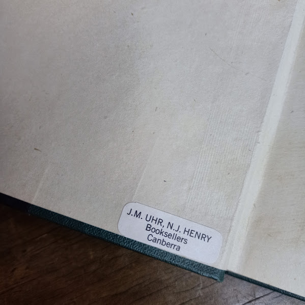 Whale Oil Guards hardcover bookseller sticker