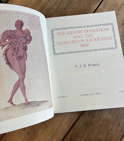 Title page of Baudin Expedition and the Tasmanian Aborigines 1802