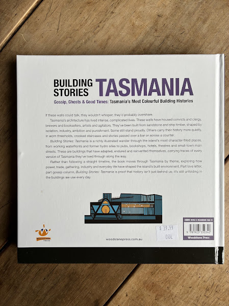 Back cover of Building Stories Tasmania by Deb Huff