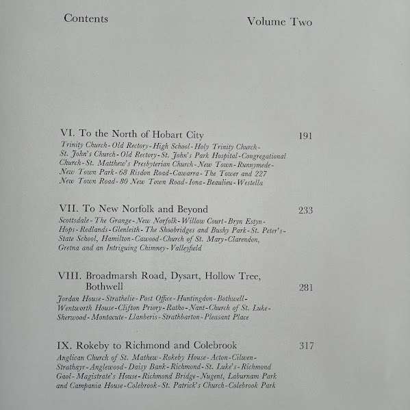 Vol2 Contents Part1 early buildings southern Tasmania